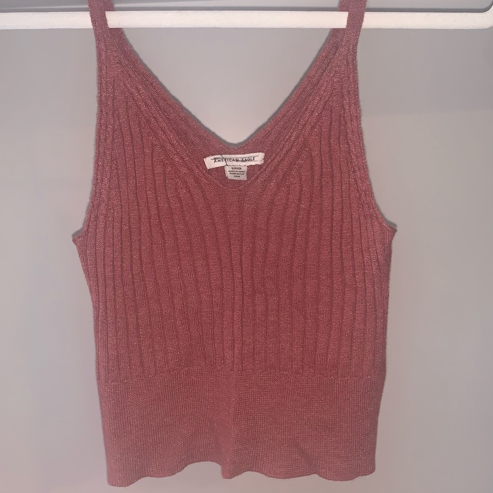American Eagle Outfitters Juniors Soft and Sexy Tang Top Maroon SMALL